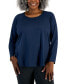 ფოტო #1 პროდუქტის Plus Size Essentials Long Sleeve T-Shirt, Created for Macy's