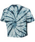 Women's Navy Penn State Nittany Lions Showtime Tie-Dye Crop T-shirt Синий, Small - фото #4