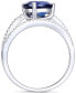 ფოტო #3 პროდუქტის Lab-Grown Blue Sapphire (2-1/3 ct. t.w.) & Lab-Grown White Sapphire (3/8 ct. t.w.) Openwork Statement Ring in Sterling Silver