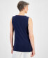 ფოტო #2 პროდუქტის Petite Embellished V-Neck Sleeveless Top, Created for Macy's