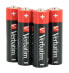 Verbatim AA Alkaline Batteries - Single-use battery - Alkaline - 1.5 V - 4 pc(s) - Multicolour - 14.5 mm