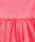 Фото #3 товара Toddler Girls Short-Sleeve Ribbed Glitter-Tulle Dress, Created for Macy's