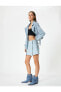 Фото #3 товара Шорты женские Koton модель Kot-мерный мини джинсовый клеш платье памуклу