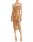 Bronx And Banco Giselle Strapless Sequined Midi Dress Gold Size Small - фото #1