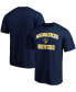 Фото #1 товара Men's Navy Milwaukee Brewers Heart and Soul T-shirt