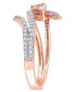 ფოტო #4 პროდუქტის 10K Rose Gold Morganite and Diamond Open Wrap Ring