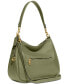 Soft Pebble Leather Cary Shoulder Bag with Convertible Straps