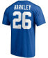 Фото #2 товара Men's Saquon Barkley Royal New York Giants Player Icon Name and Number T-shirt