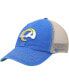 ფოტო #2 პროდუქტის Men's Royal, Natural Los Angeles Rams La Trawler Trucker Clean Up Snapback Hat