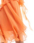 ASOS DESIGN tendril frill double layer sundress in coral Koralle, 42 - фото #3