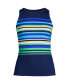 Фото #1 товара Plus Size Chlorine Resistant High Neck UPF 50 Modest Tankini Swimsuit Top