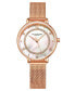 Women's Quartz Rose Gold-Tone Mesh Strap Watch 34mm