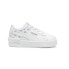 Фото #1 товара Puma Jada Summer Floral Lace Up Toddler Girls White Sneakers Casual Shoes 39560