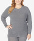 Фото #2 товара Plus Size Softwear with Stretch Long Sleeve Top