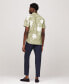 Men's Short Sleeve Tropical Print Button-Down Shirt
