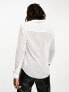 Фото #7 товара ASOS DESIGN long sleeve sheer western shirt with studding in white