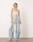 ASOS EDITION futurist sequin crop top with long 3D fringe hem in white