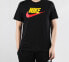 Фото #3 товара Nike Sportswear 经典Logo红钩印花圆领短袖T恤 男款 黑色 / Футболка Nike Sportswear LogoT AR5005-013