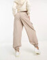 River Island cargo with elasticated hem in dark beige 40 - фото #4