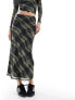 Reclaimed Vintage slip skirt in mesh check