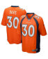 Фото #4 товара Men's Terrell Davis Orange Denver Broncos Game Retired Player Jersey