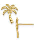 ფოტო #1 პროდუქტის Palm Tree Stud Earrings in 14k Gold