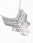 Фото #2 товара ASOS DESIGN necklace with textured tassel design in silver tone