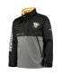 Фото #3 товара Men's Black, Gray Pittsburgh Penguins Anorak Quarter-Zip Hoodie Jacket