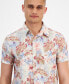 Фото #3 товара Рубашка Sun + Stone мужская с коротким рукавом Jordon Tropical Printed, создана для Macy's.