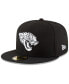 ფოტო #1 პროდუქტის Jacksonville Jaguars Chase Black White 59Fifty Fitted Cap