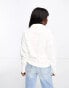 Фото #4 товара Tommy Jeans boxy 1/4 zip sweatshirt in white