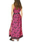 ფოტო #10 პროდუქტის Women's Belted Floral-Print Maxi Dress