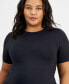 Trendy Plus Size Second Skin Crewneck Short-Sleeve T-Shirt