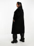 ASOS DESIGN Curve mid length dad coat in black