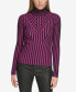 Фото #1 товара Women's Printed Turtleneck Long-Sleeve Sweater