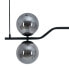 Ceiling Light 100 x 15 x 30 cm Crystal Black Metal