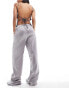 Фото #10 товара Reclaimed Vintage satin pull on trouser in silver