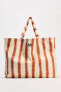 STRIPED MAXI TOTE BAG