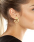 ფოტო #4 პროდუქტის Gold Double Knot Hoop Earrings