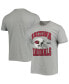 Фото #2 товара Men's Heathered Gray Arizona Cardinals Helmet T-shirt