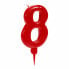 Вуаль Красный День рождения Номера 8 (12 штук)