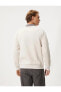 Basic Sweatshirt Polo Yaka Etiket Baskı Detaylı Ribanalı