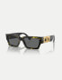 Фото #1 товара Versace ve4459 rectangle sunglasses in tortoise with grey lens in dark brown