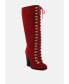 Фото #1 товара STREET-SLAY Womens Antique Eyelets lace up Knee Boots