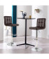 Фото #4 товара Set of 2 Adjustable Bar Stools PU Leather Swivel Kitchen Counter Pub Chair