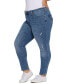 ფოტო #3 პროდუქტის Plus Size Mid Rise Flap Pocket Skinny Jeans