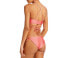 JADE Swim Womens Livi Bikini Top in Coral Sheen Swimwear Red Size Medium