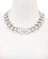 Фото #2 товара Silver-Tone Pavé & Quatro G Logo Collar Necklace, 18" + 2" extender