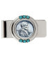 Кошелек мужской American Coin Treasures Men's 1943 Lincoln Steel Penny Turquoise Coin Money Clip.