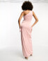 TFNC – Bridesmaids – Maxikleid in Staubrosa mit One-Shoulder-Träger und plissiertes Details Rosé, 42 - фото #2